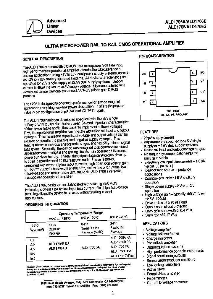 ALD1706_157700.PDF Datasheet