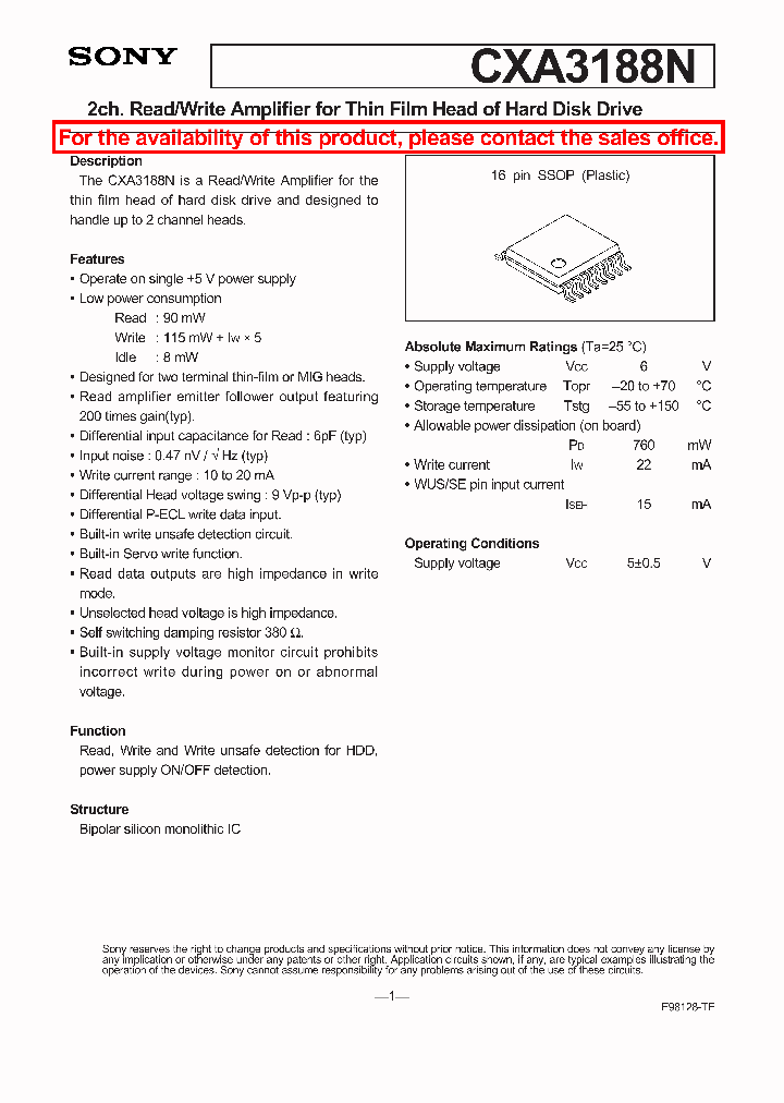 CXA3188N_169557.PDF Datasheet