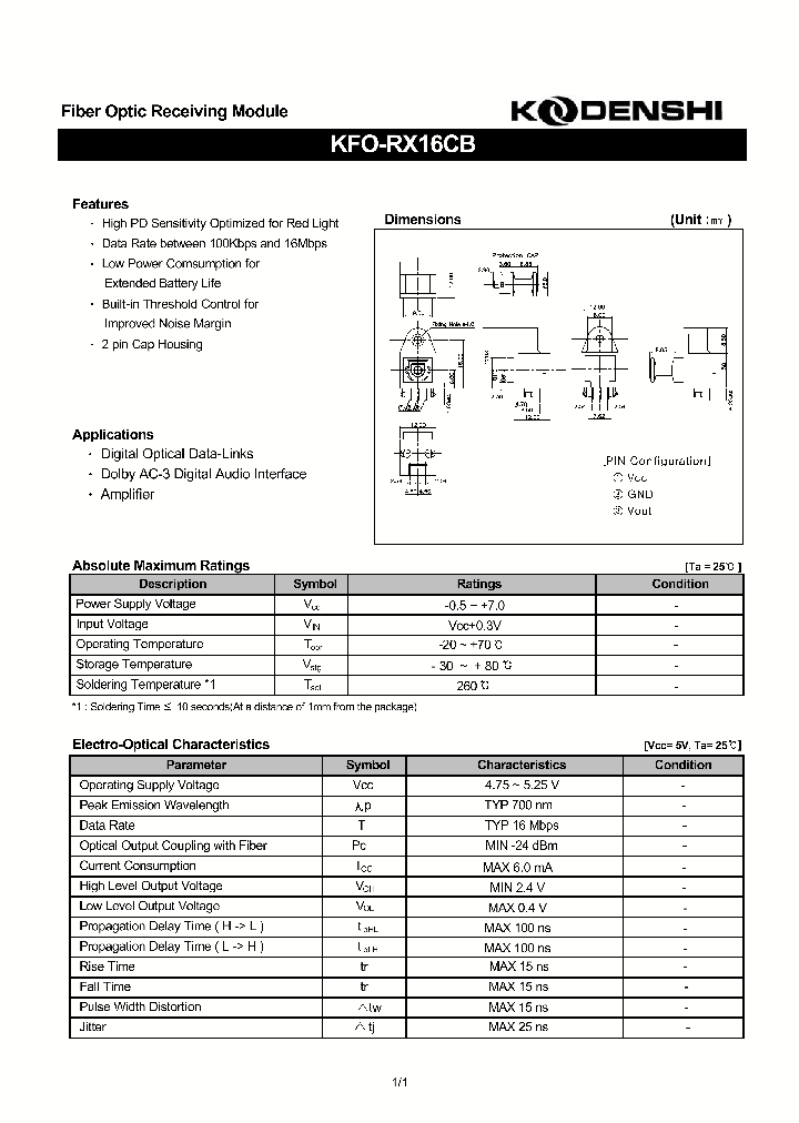 KFO-RX16CB_50523.PDF Datasheet