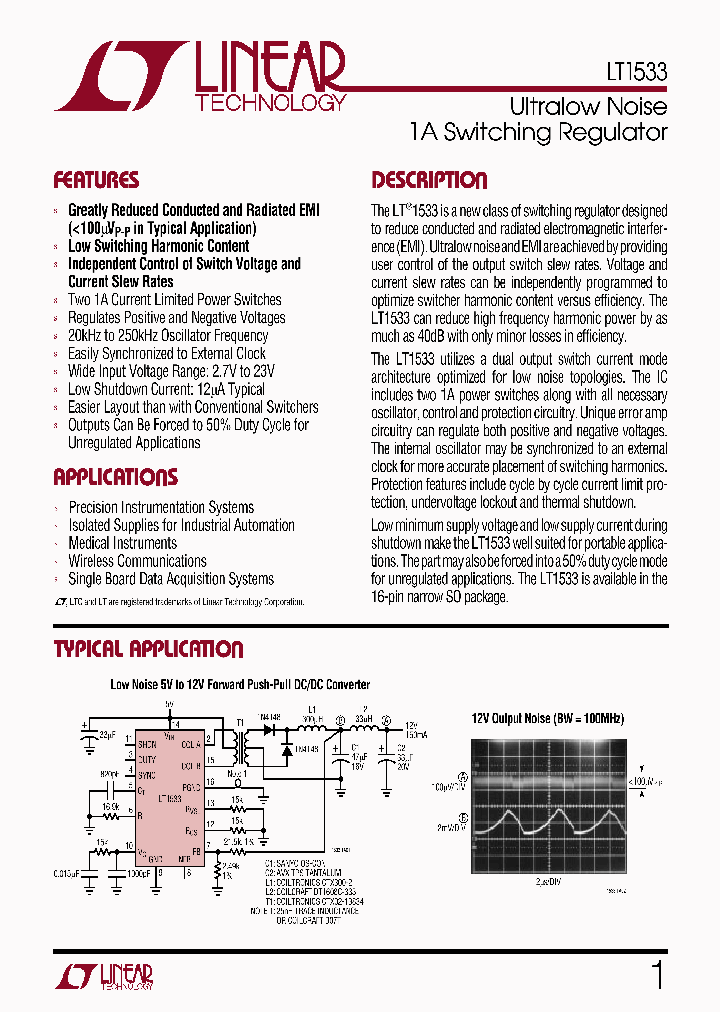 LT1533_114485.PDF Datasheet