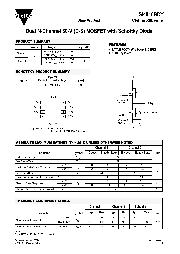 SI4816BDY_115804.PDF Datasheet