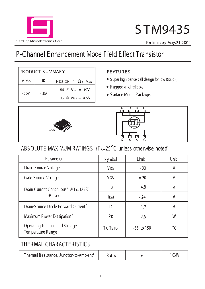 Fds9435a схема включения