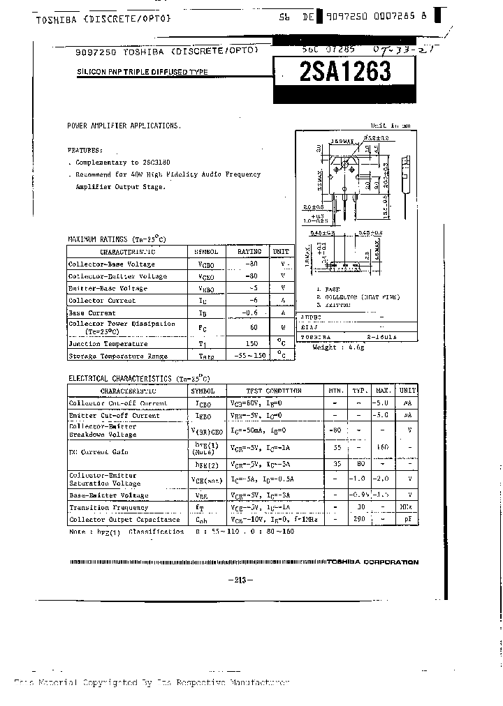 2SA1263_224884.PDF Datasheet