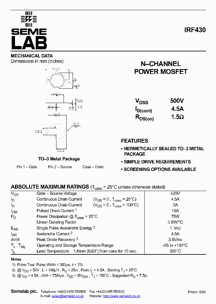 IRF430_263695.PDF Datasheet