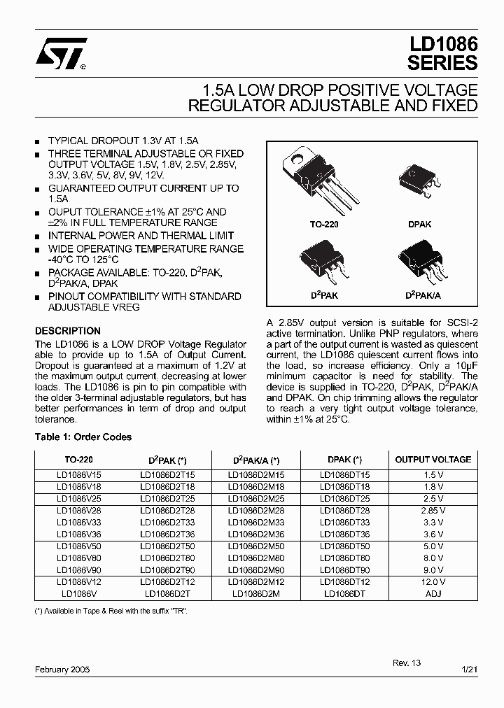 Ld1086 схема включения