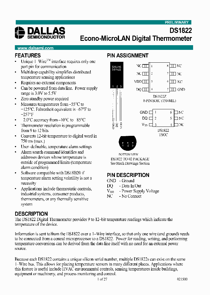 DS1822_313260.PDF Datasheet