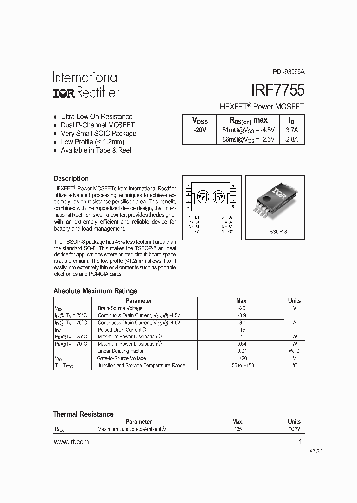 IRF7755_309225.PDF Datasheet