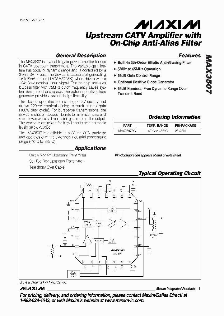 MAX3507_116756.PDF Datasheet