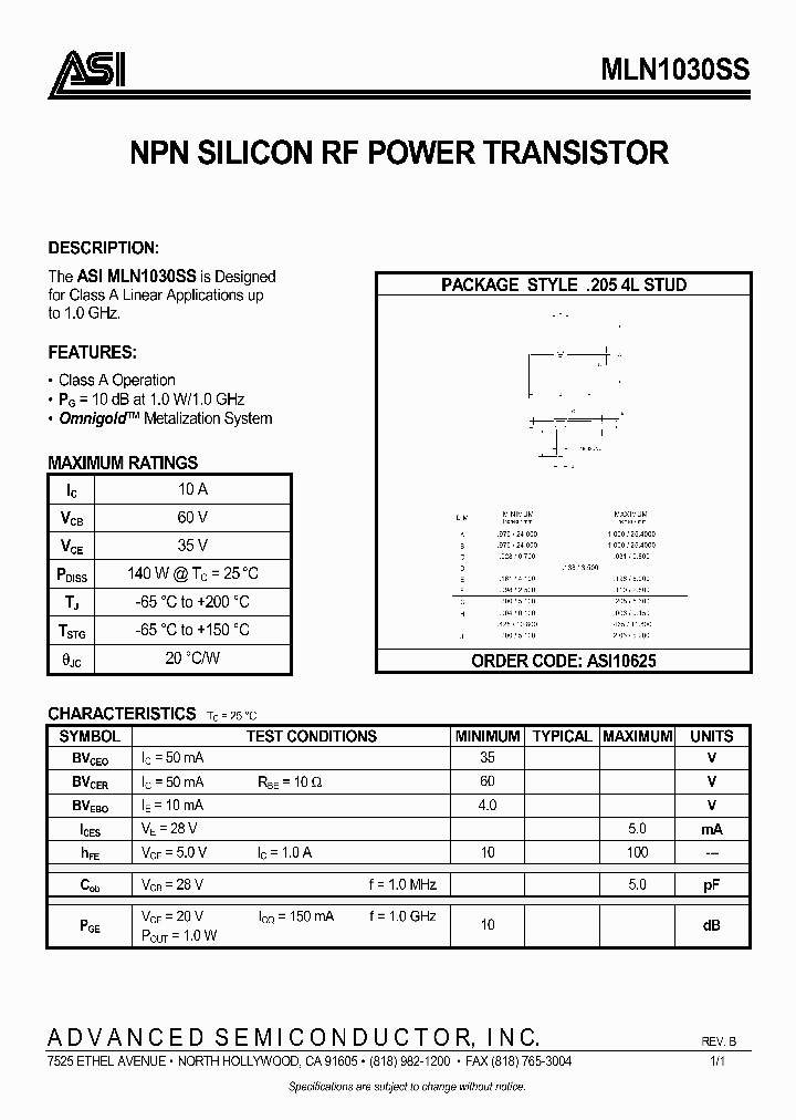 MLN1030SS_358579.PDF Datasheet