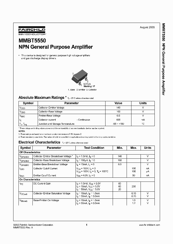 MMBT5550_361699.PDF Datasheet