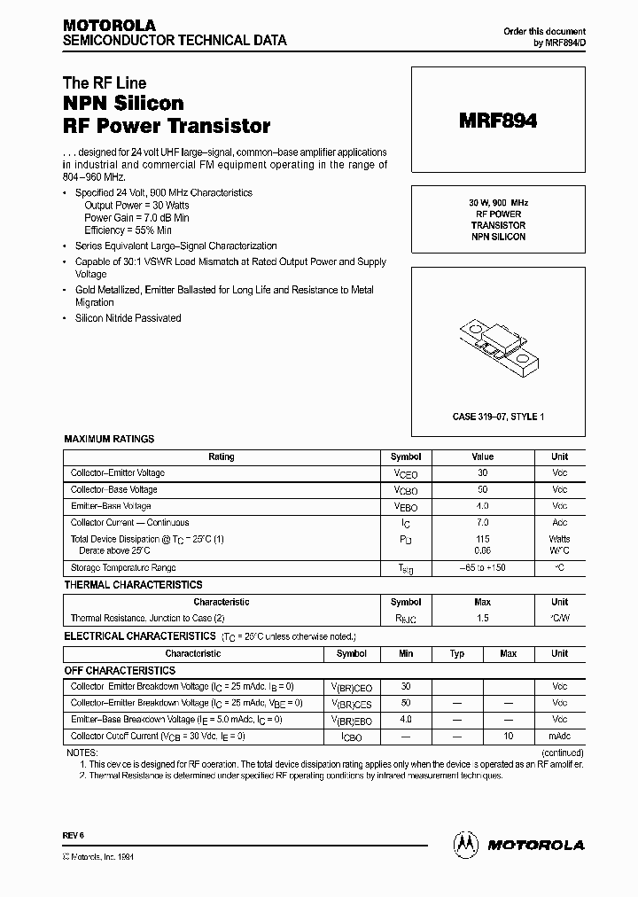 MRF894_380191.PDF Datasheet