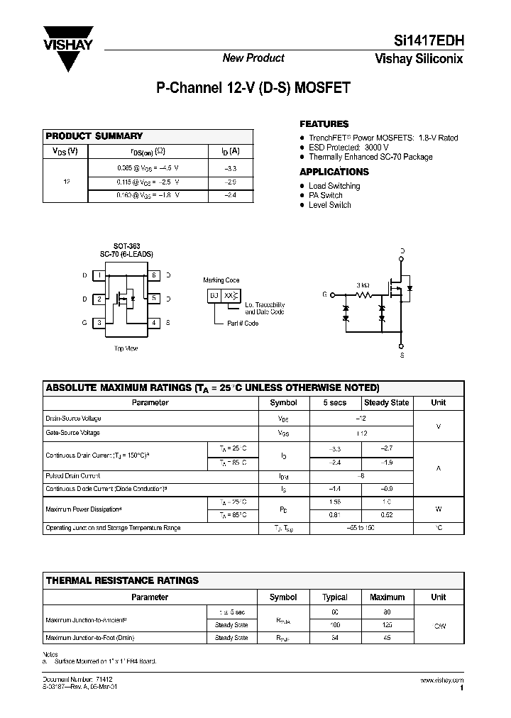 SI1417EDH_369417.PDF Datasheet