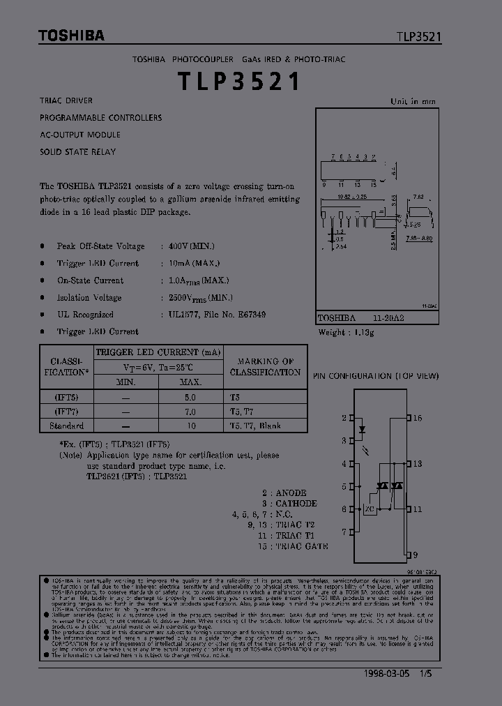 TLP3521_350850.PDF Datasheet