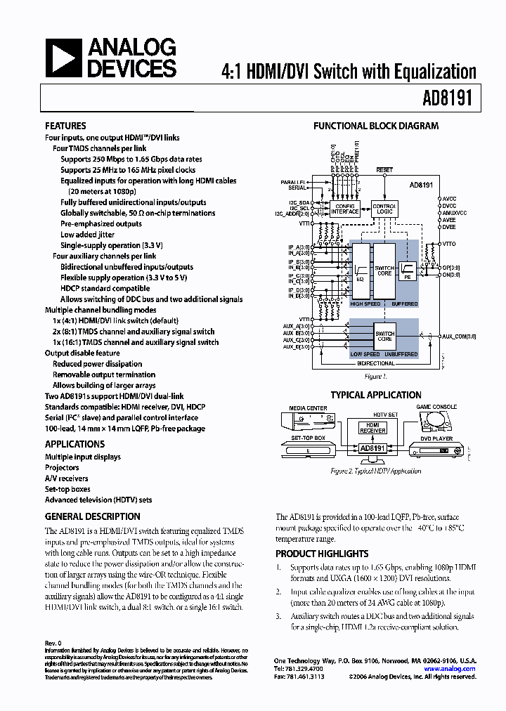 AD8191-EVAL_453594.PDF Datasheet