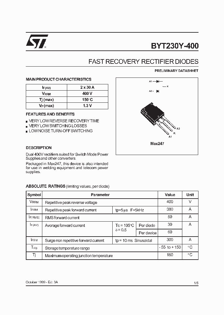 BYT230Y-400_461282.PDF Datasheet