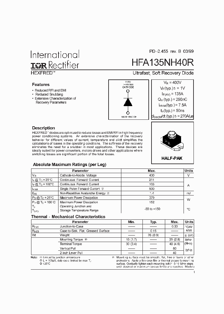 HFA135NH40R_471518.PDF Datasheet