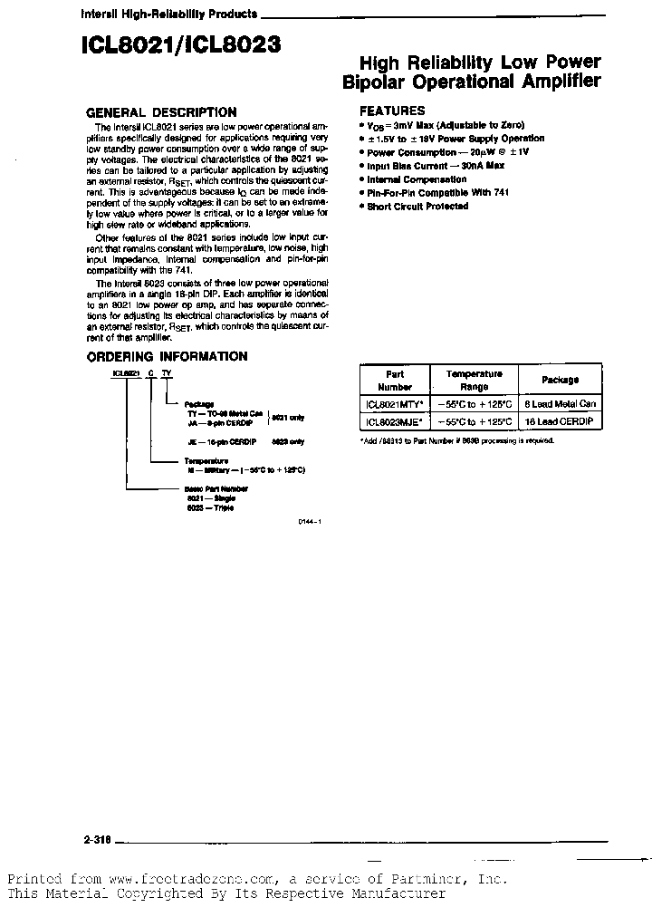 ICL8021MJA_511181.PDF Datasheet