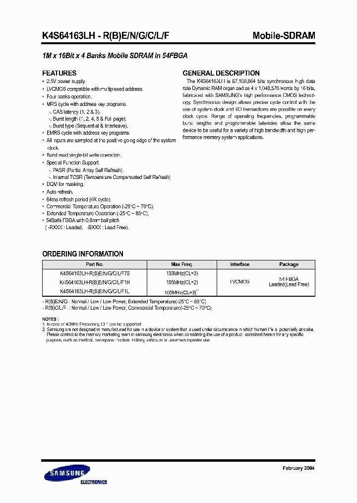 K4S64163LH-RE_543078.PDF Datasheet