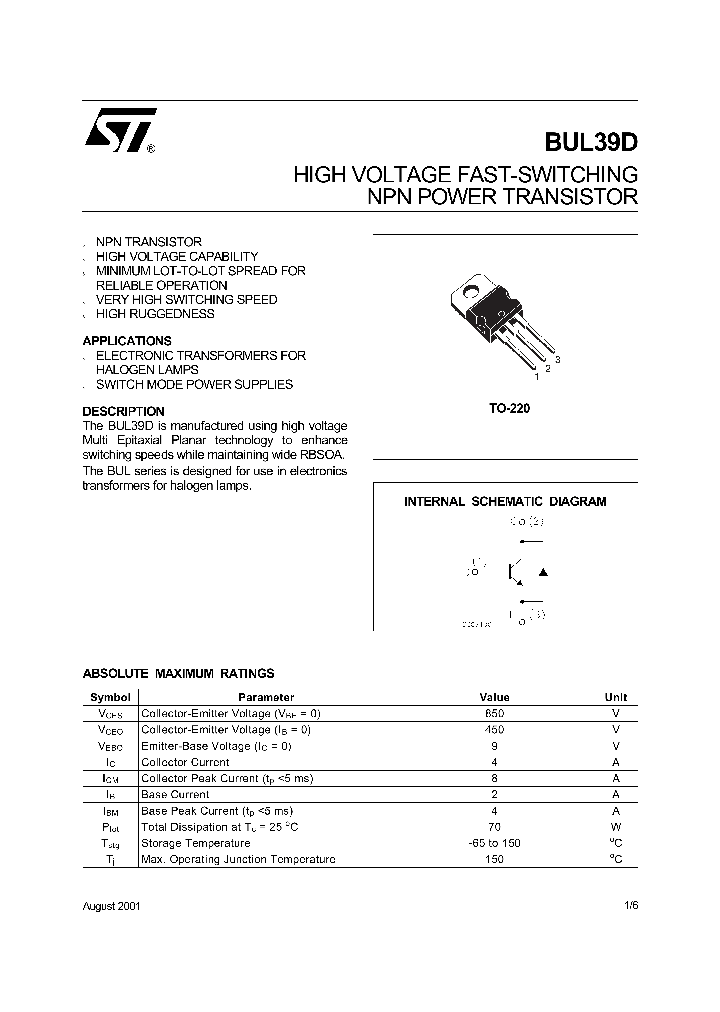 BUL39D01_738069.PDF Datasheet