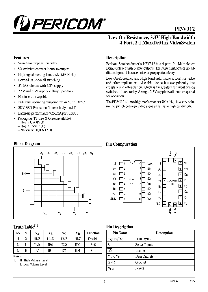 PI3V312_613058.PDF Datasheet