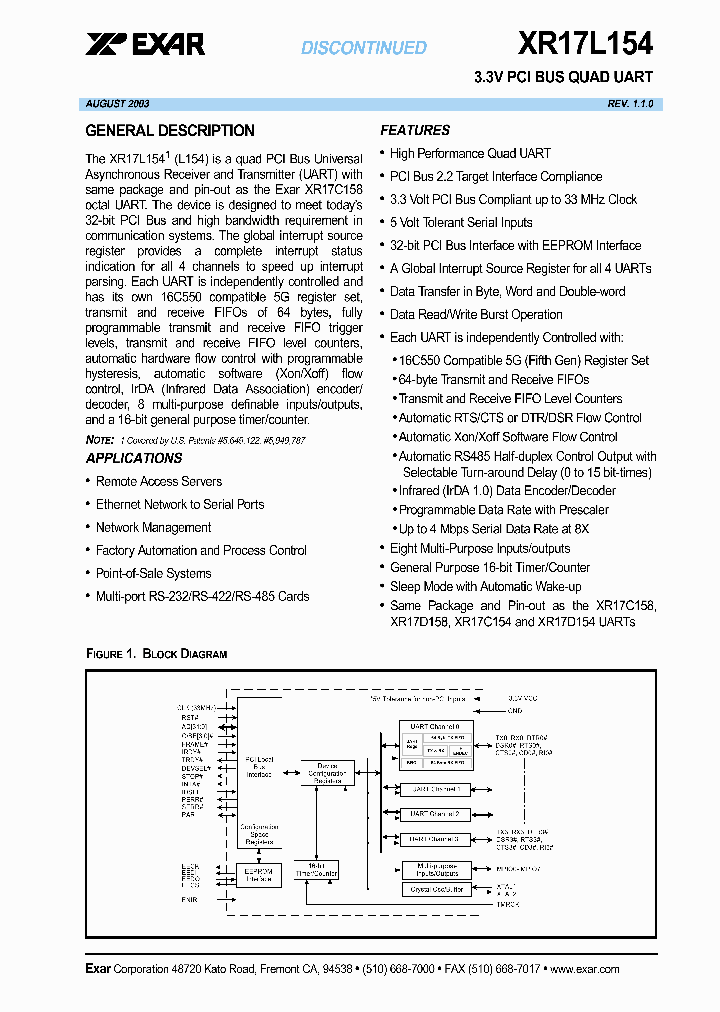 XR17L154IV_628120.PDF Datasheet