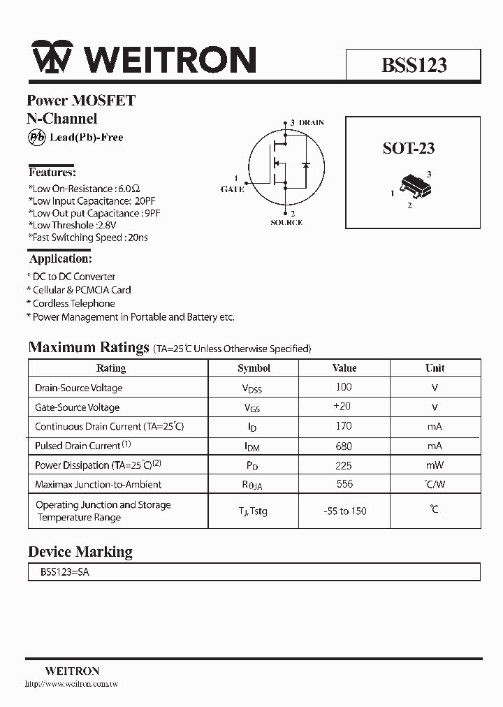 BSS123_1022736.PDF Datasheet