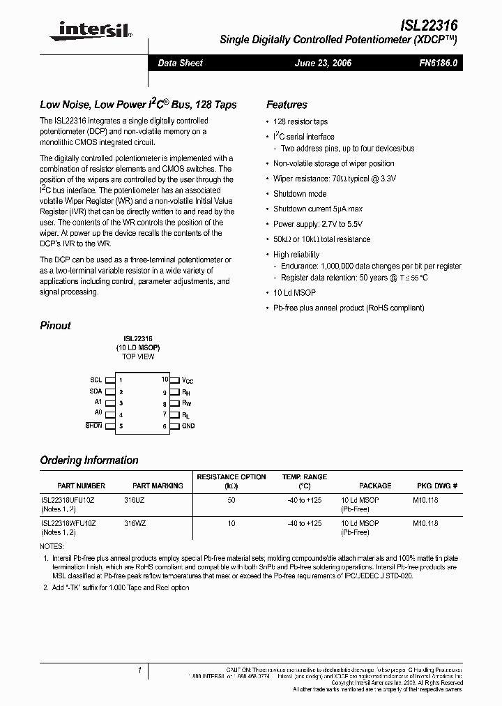 ISL22316_717403.PDF Datasheet