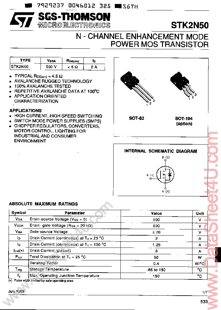 STK2N50_824597.PDF Datasheet