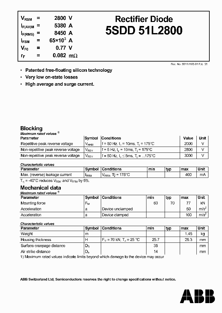 5SDD51L2800_1200772.PDF Datasheet