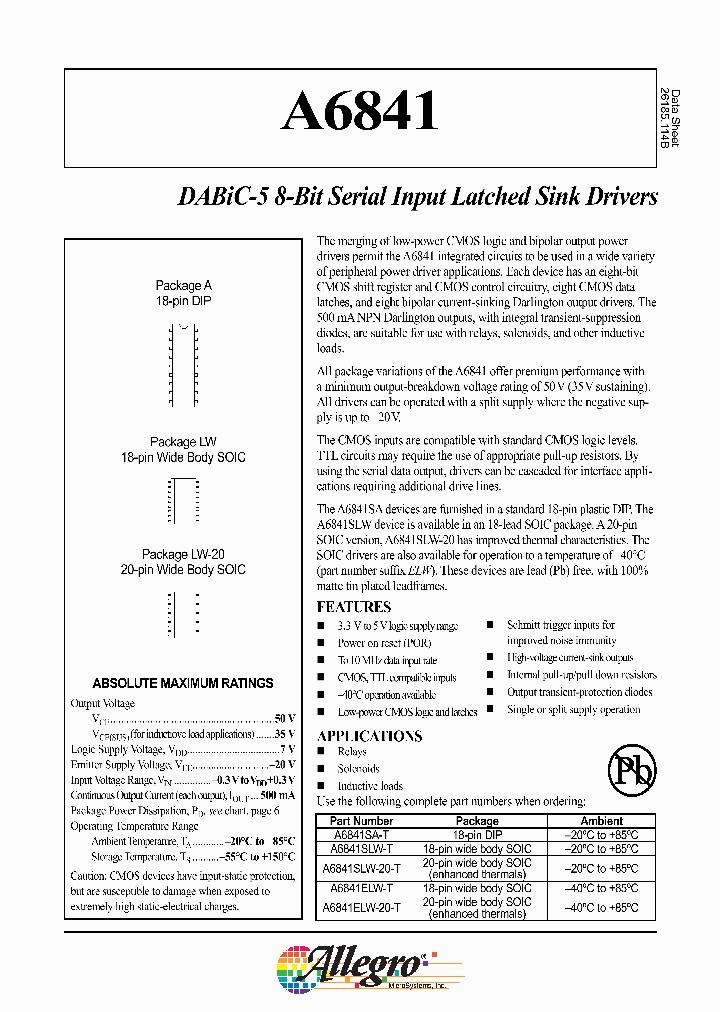 A6841SA-T_1186931.PDF Datasheet