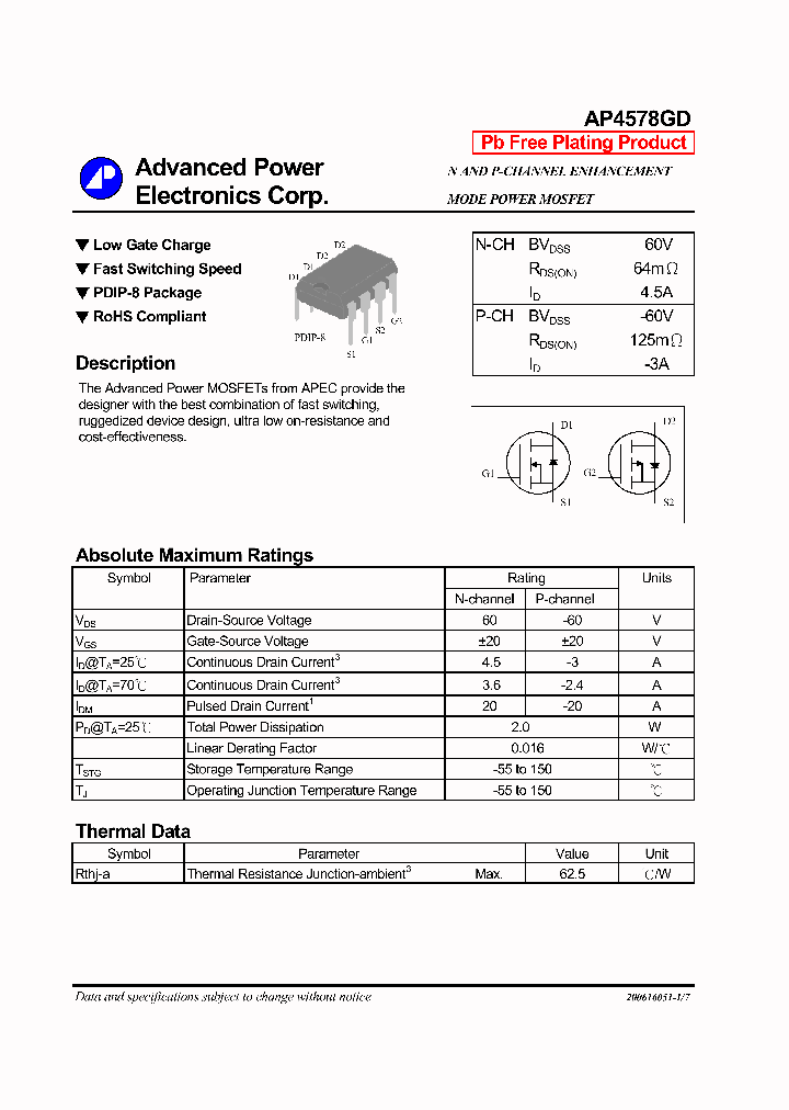 AP4578GD_1168590.PDF Datasheet