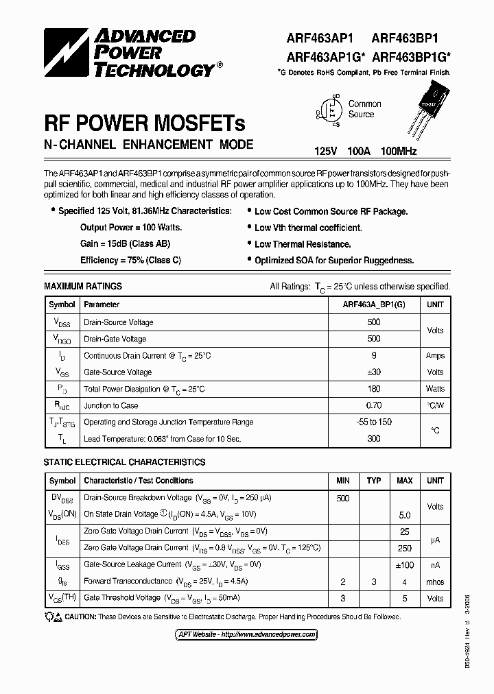 ARF463BP1_1169223.PDF Datasheet