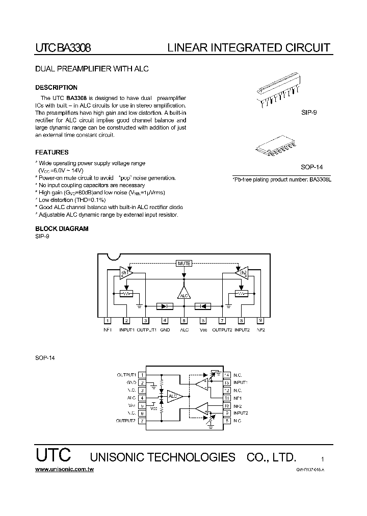 Микросхема ba3308 схема подключения