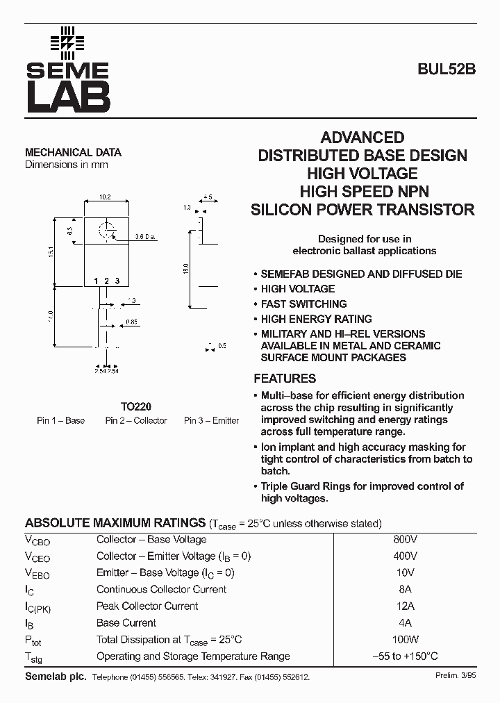 BUL52B_1222149.PDF Datasheet