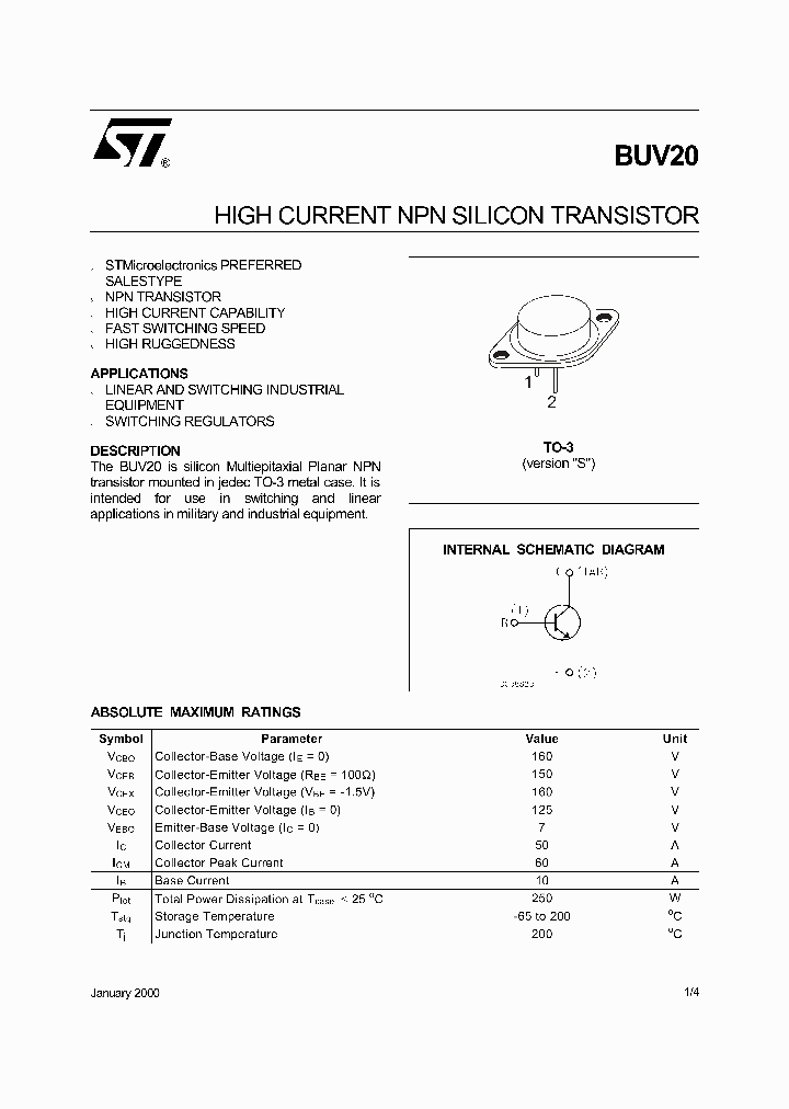 BUV20_1222279.PDF Datasheet