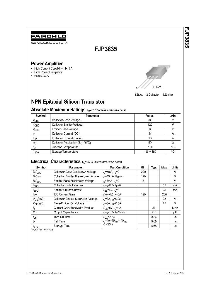 FJP3835_1240360.PDF Datasheet