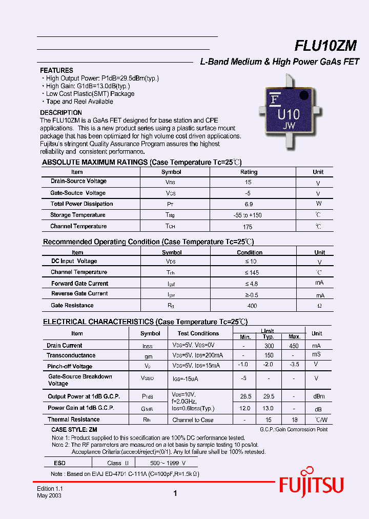 FLU10ZM_1240682.PDF Datasheet