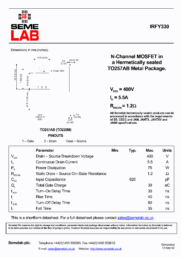 IRFY330_1256231.PDF Datasheet