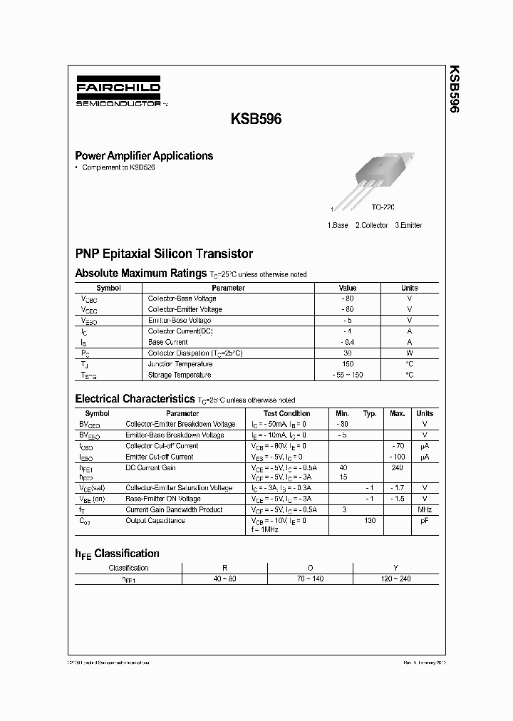 KSB596_1261122.PDF Datasheet