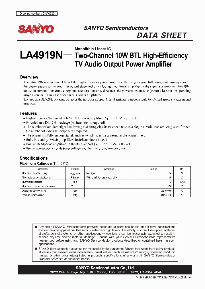 LA4919N_1137060.PDF Datasheet