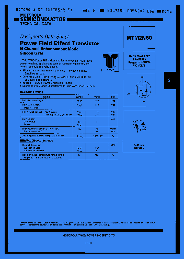 MTM2N50_1170532.PDF Datasheet