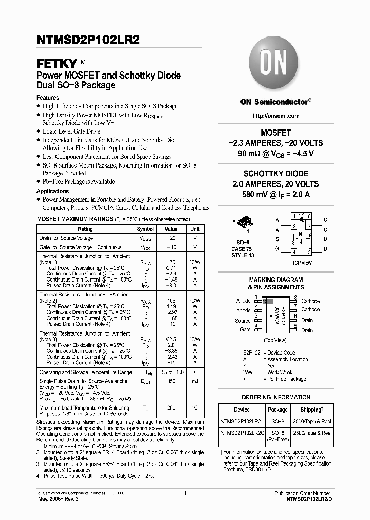 NTMSD2P102LR206_1291518.PDF Datasheet