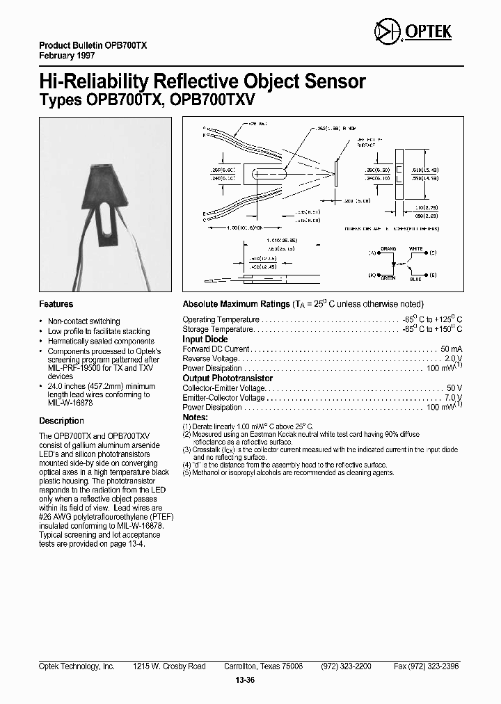 OPB700TX_1132003.PDF Datasheet