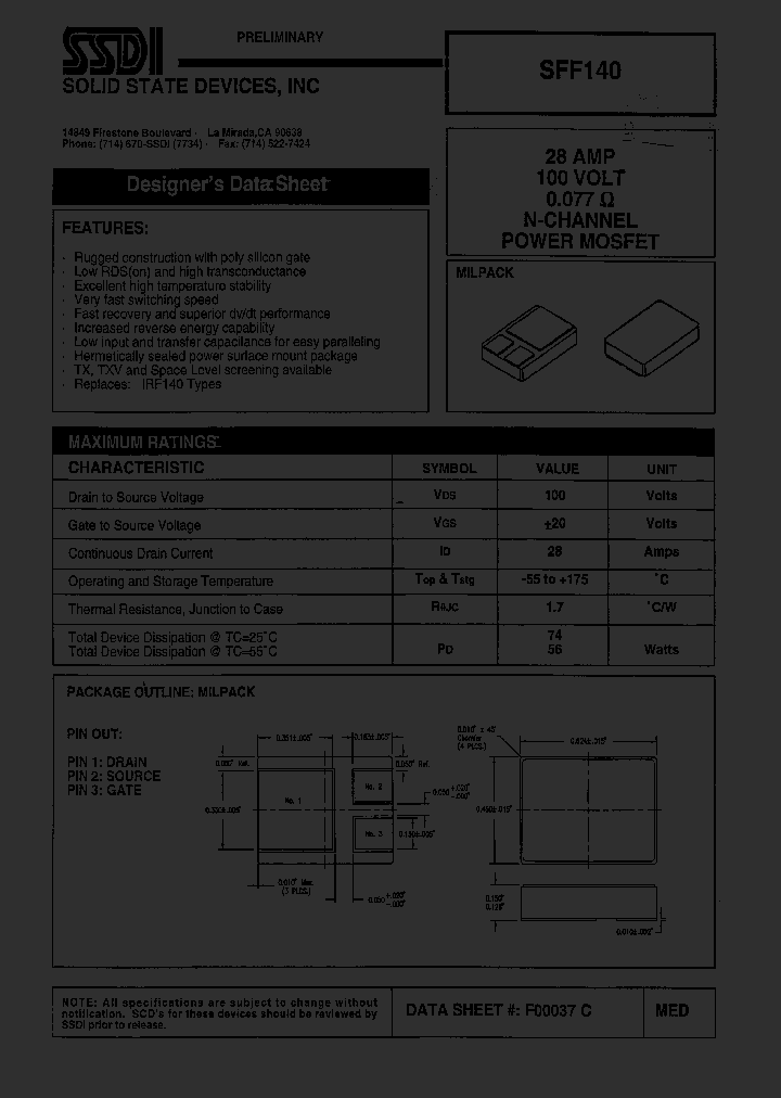 SFF140_1307441.PDF Datasheet