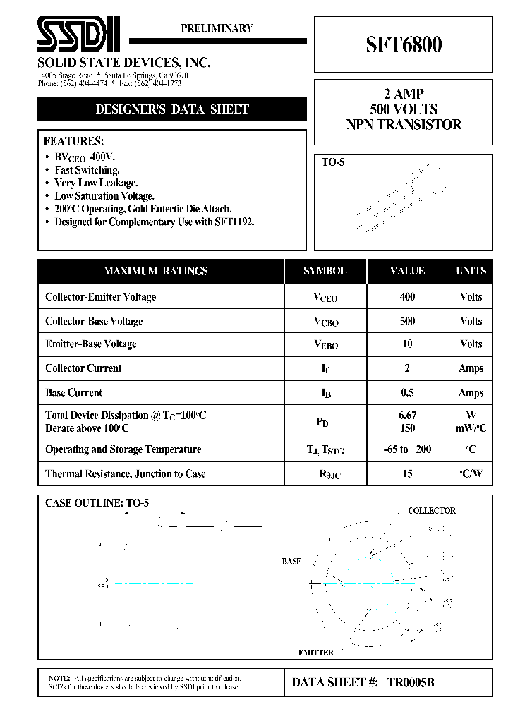 SFT6800_1307857.PDF Datasheet