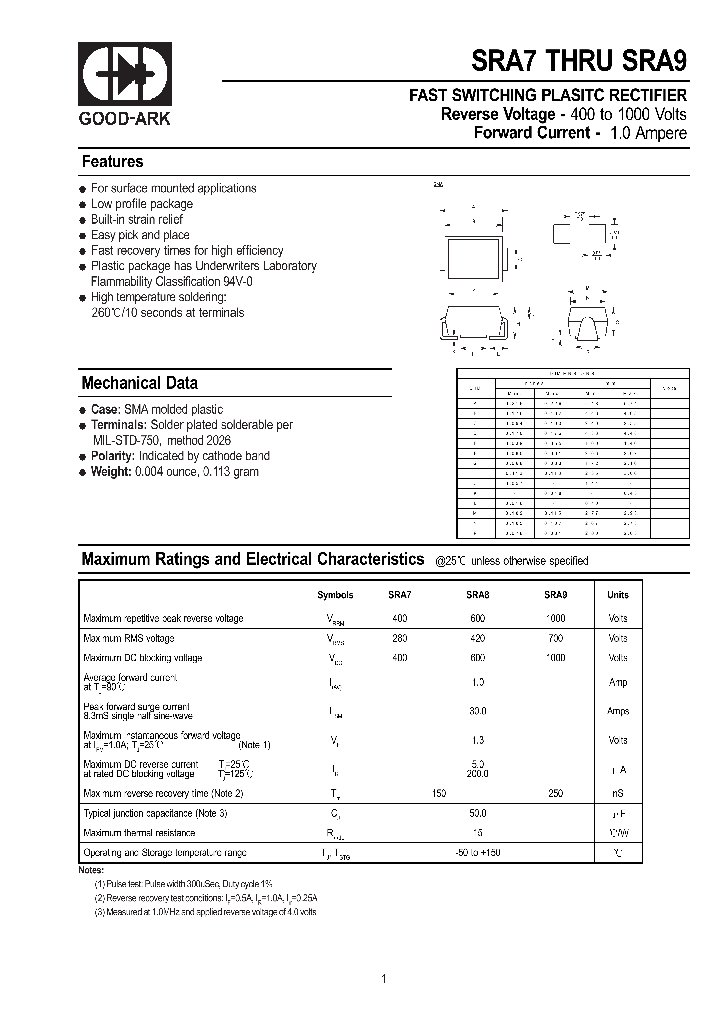 SRA9_1316215.PDF Datasheet