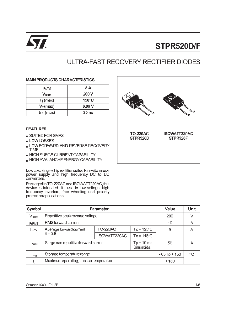 STPR520D_1059358.PDF Datasheet