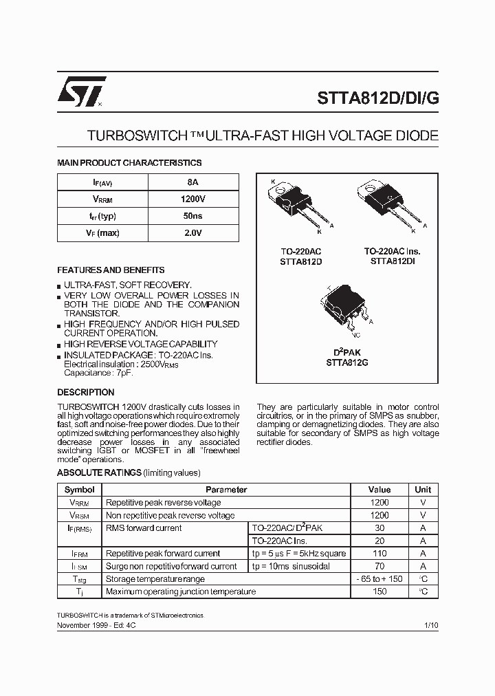 STTA812G-TR_1319439.PDF Datasheet