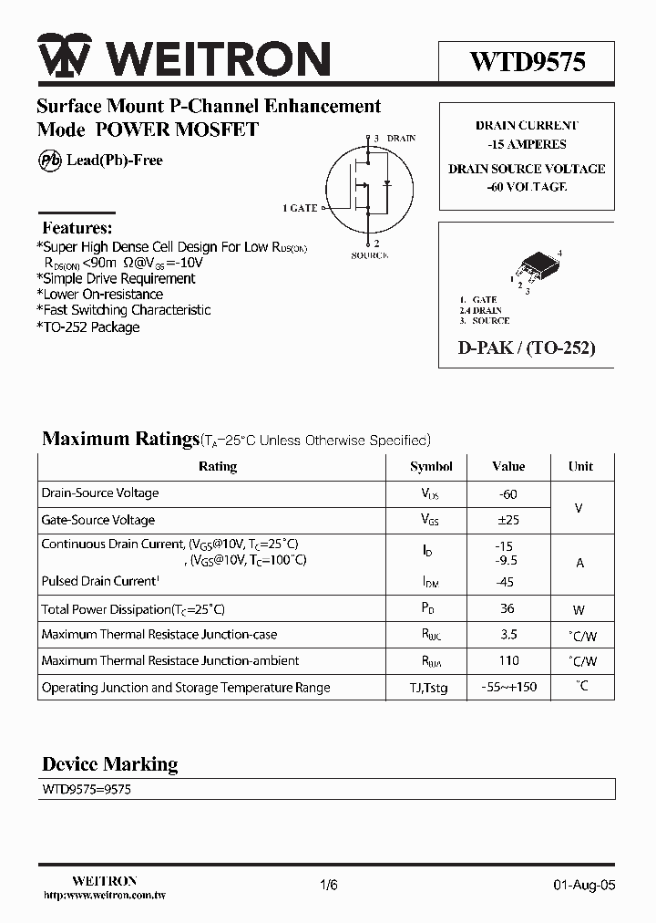 WTD9575_1336974.PDF Datasheet