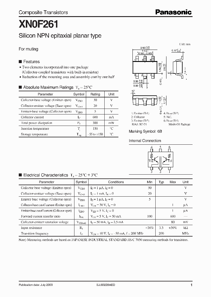 XN0F261_1159391.PDF Datasheet